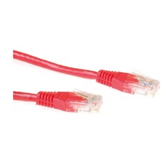 High-Performance MicroConnect UUTP CAT6 3M Red PVC Cable - B-UTP603R-B